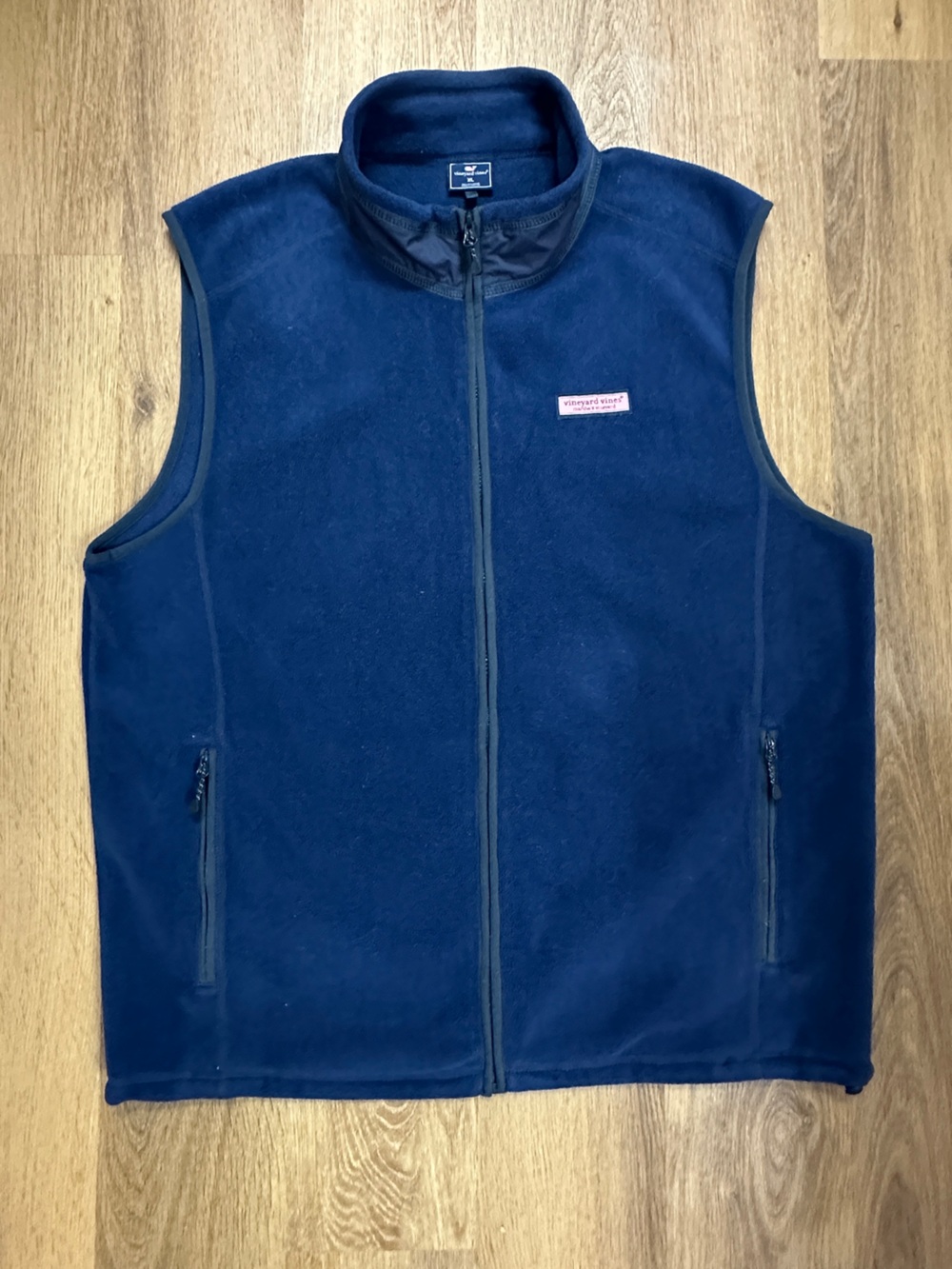 Vineyard Vines Men’s XL Navy Full Zip Fleece Vest Performance Zip Pocket
